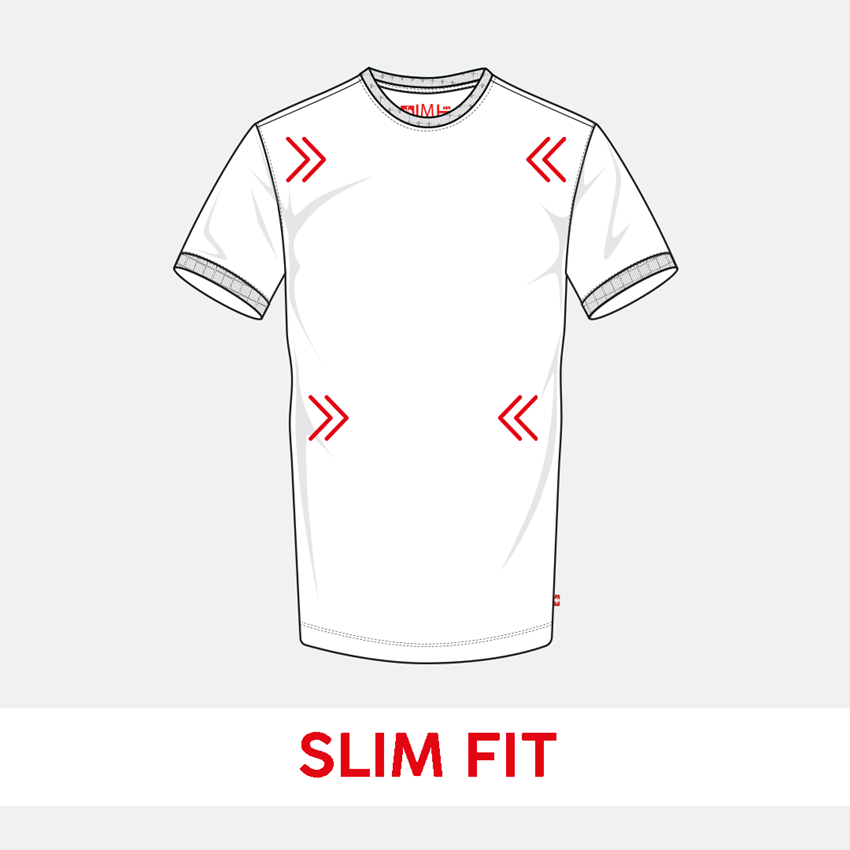Koszulki | Pulower | Koszule: e.s. Koszulka cotton stretch, slim fit + czarny 2
