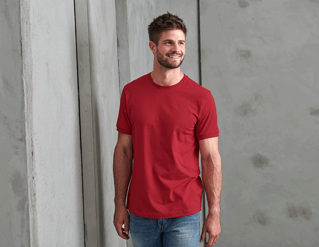 Koszulki | Pulower | Koszule: e.s. Koszulka cotton stretch + ognistoczerwony