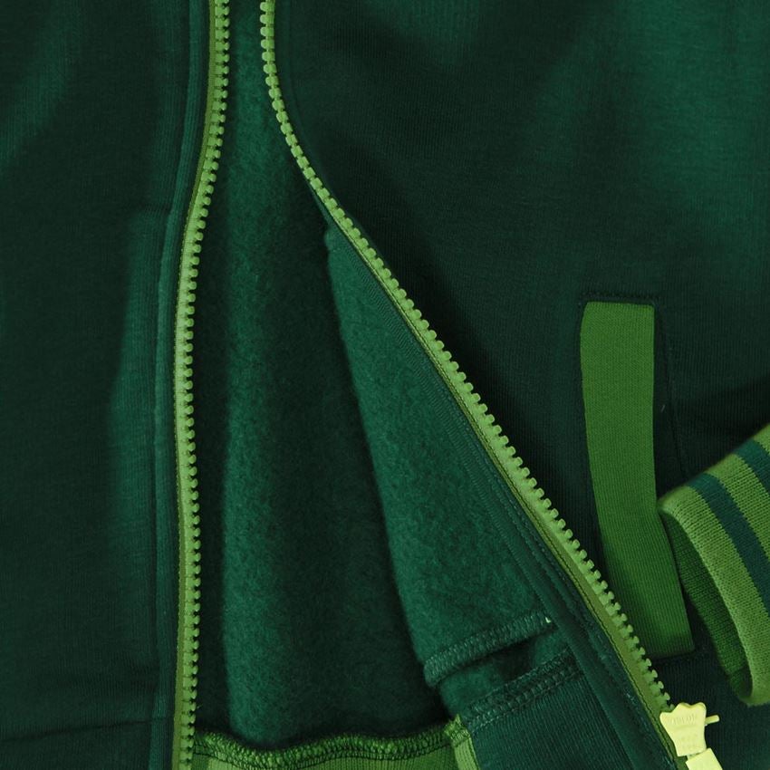 Koszulki | Pulower | Bluzki: Bluza rozpinana z kapturem e.s.motion 2020, dziec. + zielony/zielony morski 2