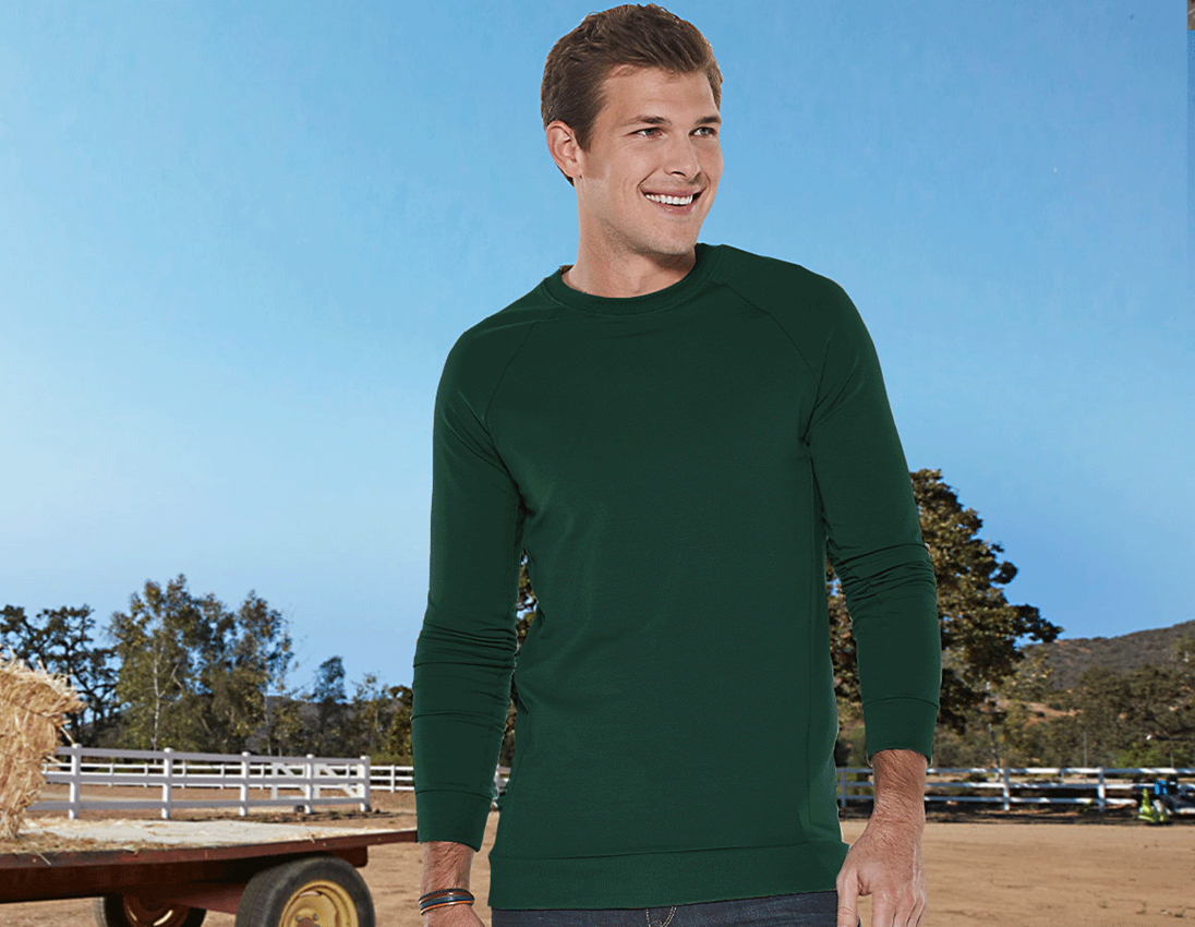 Koszulki | Pulower | Koszule: e.s. Bluza cotton stretch, long fit + zielony