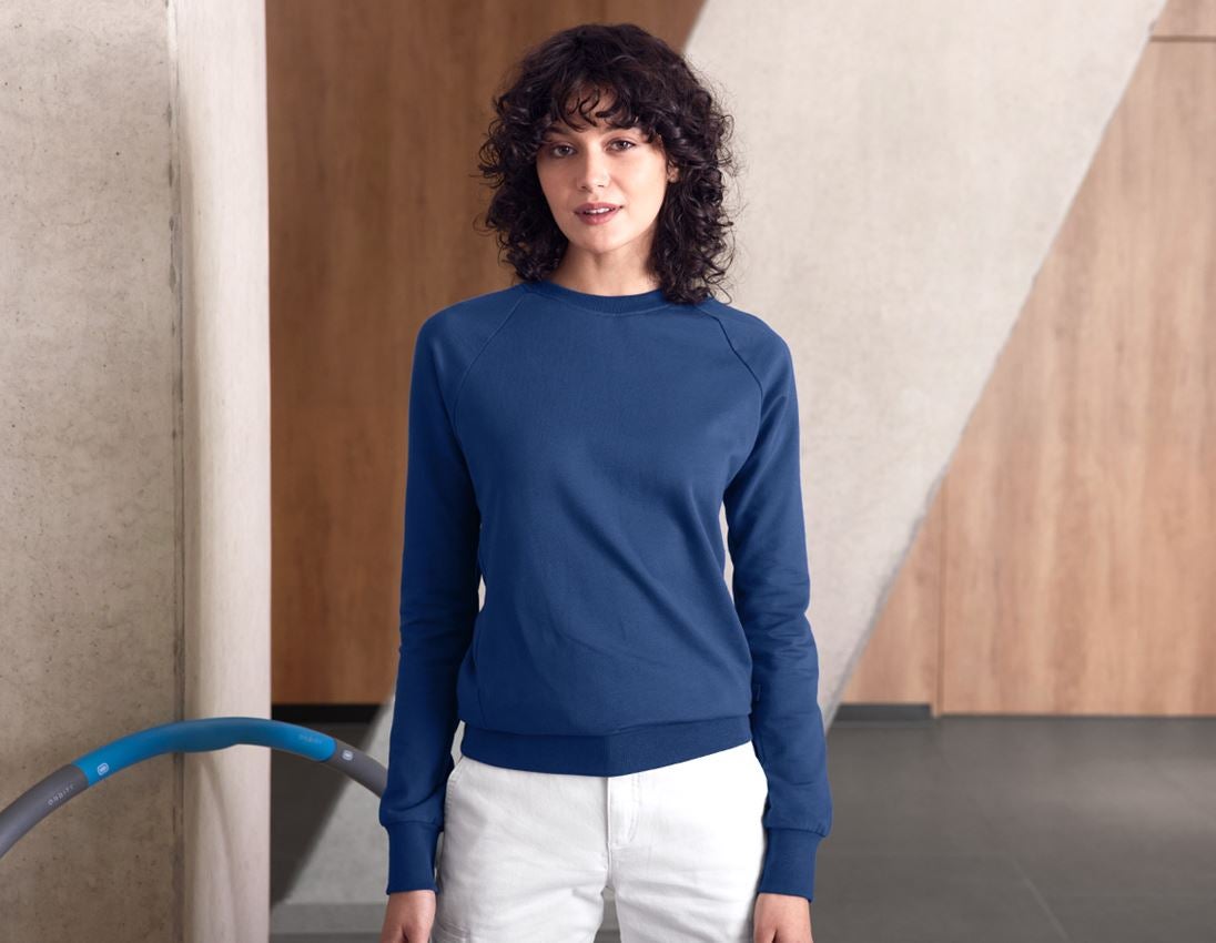 Koszulki | Pulower | Bluzki: e.s. Bluza cotton stretch, damska + błękit alkaliczny
