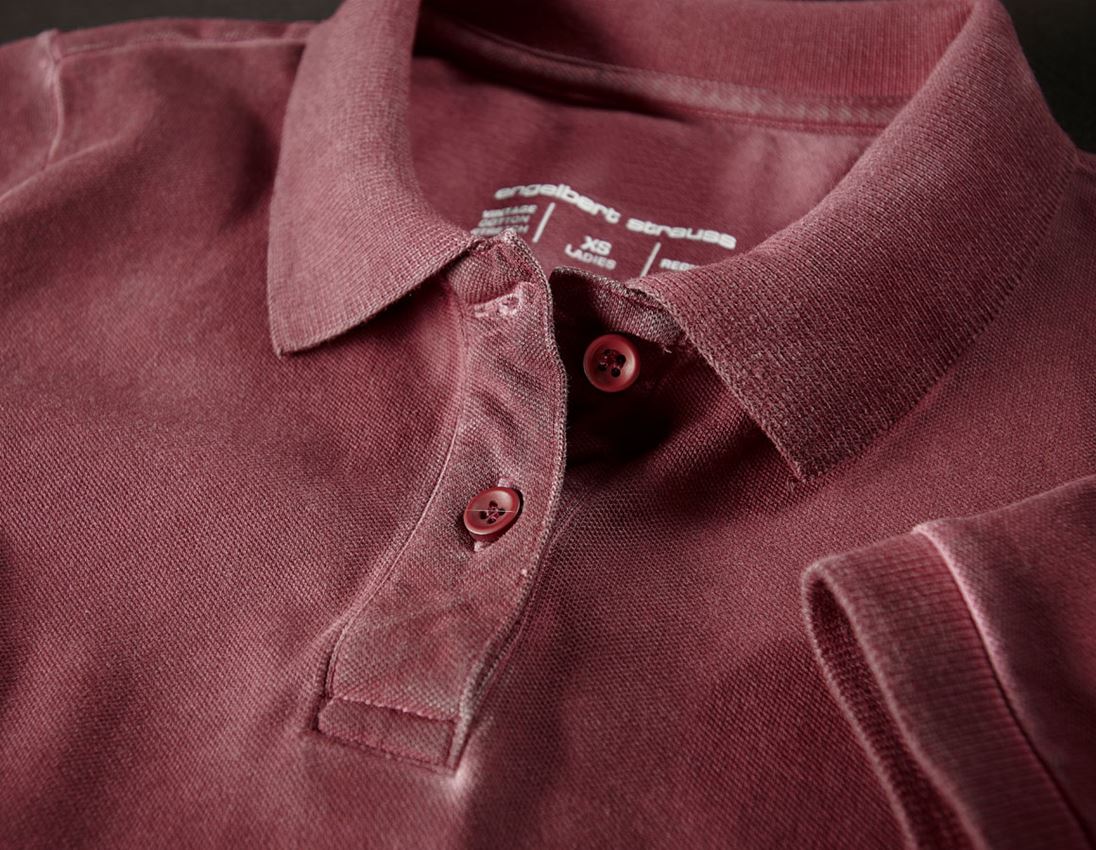 Koszulki | Pulower | Bluzki: e.s. Koszulka polo vintage cotton stretch, damska + rubinowy vintage 2