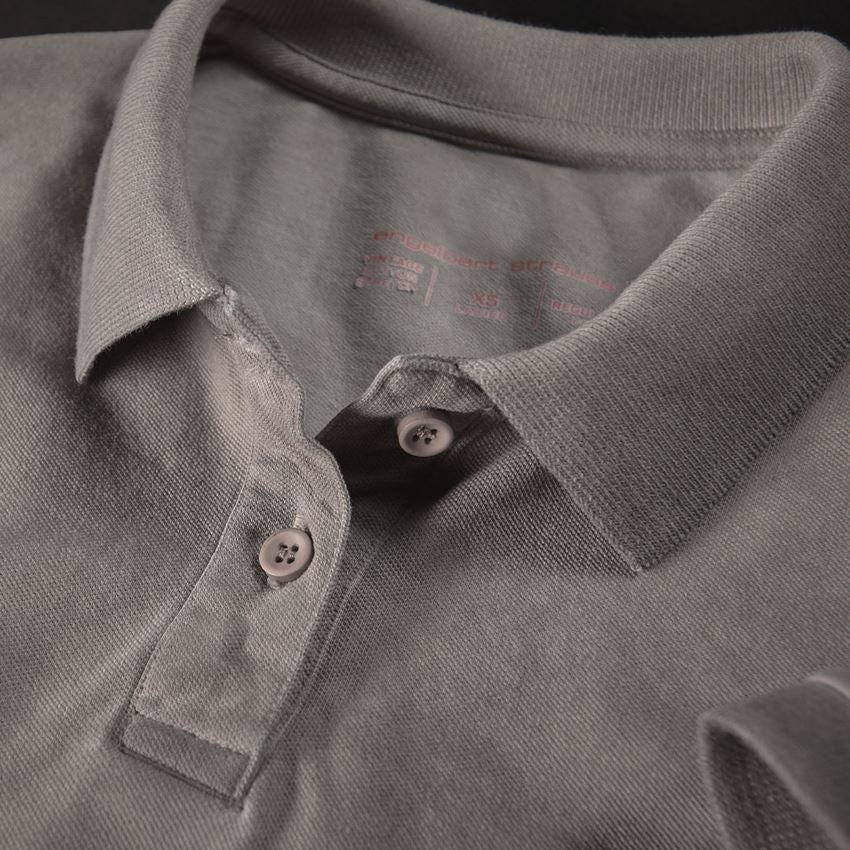 Koszulki | Pulower | Bluzki: e.s. Koszulka polo vintage cotton stretch, damska + taupe vintage 2