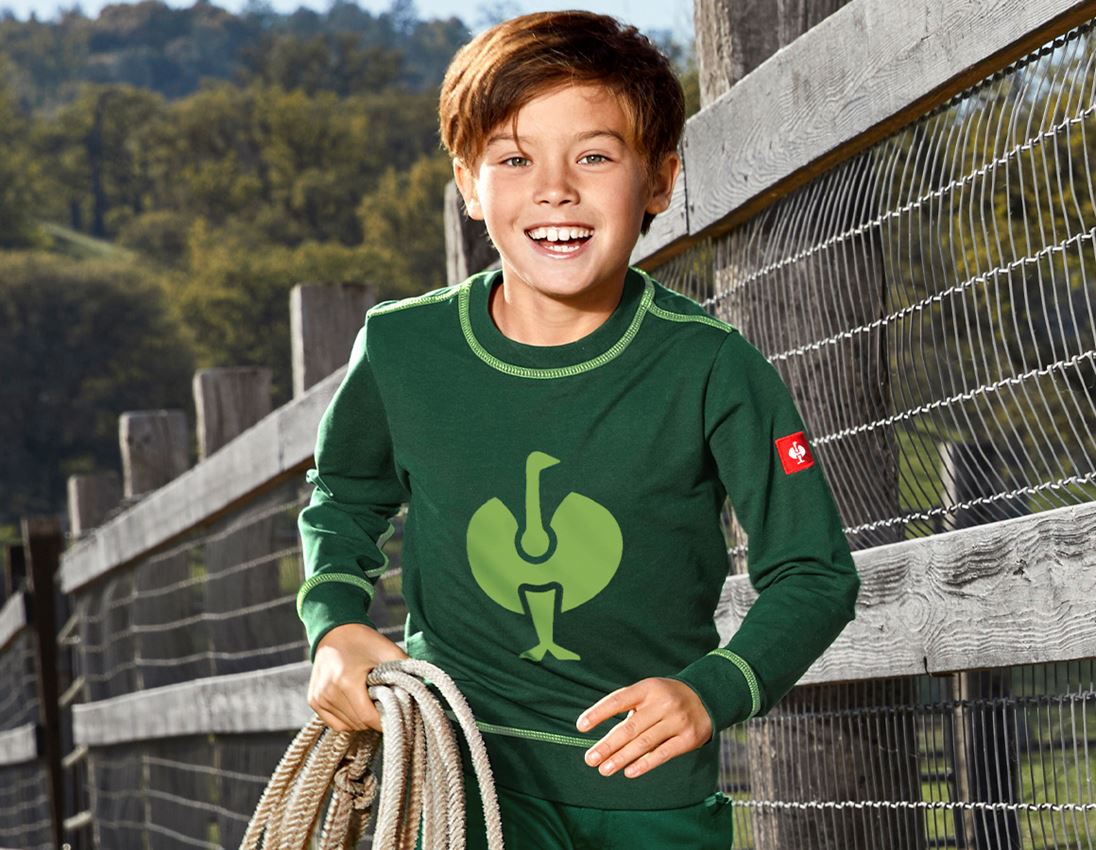 Koszulki | Pulower | Bluzki: Bluza e.s.motion 2020, dziecięca + zielony/zielony morski