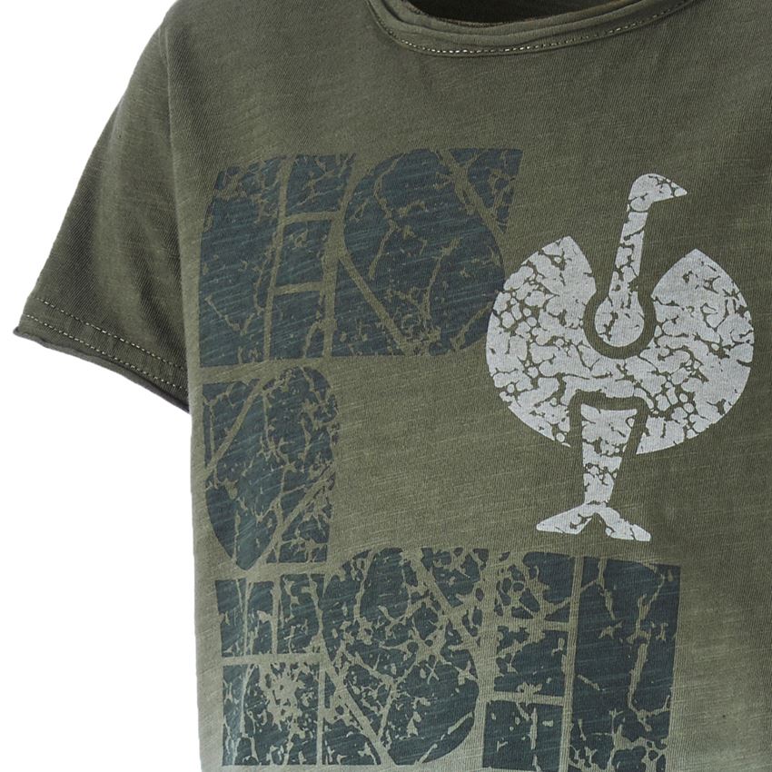 Koszulki | Pulower | Bluzki: e.s. Koszulka denim workwear, dziecięca + zielony kamuflażowy vintage 2