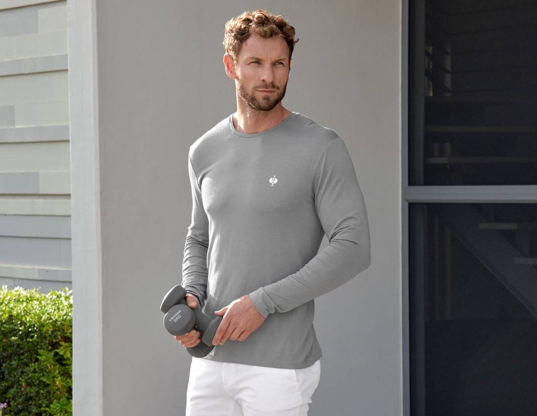 Koszulki | Pulower | Koszule: Modal-Bluzka długi rękaw e.s.concrete + perłowoszary 3