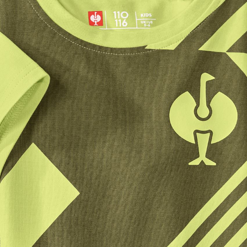 Tematy: Koszulka e.s.trail graphic, dziecięca + zielony jałowcowy/zielony limonkowy 2