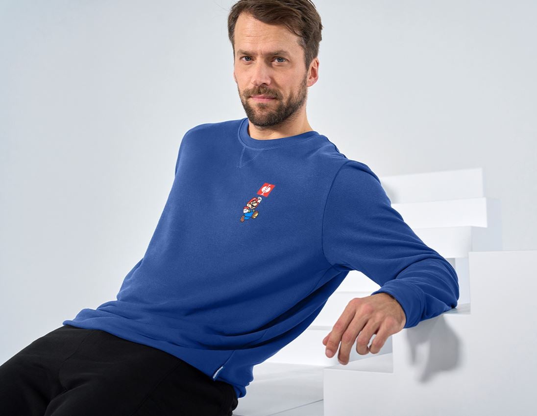 Koszulki | Pulower | Koszule: Super Mario Bluza, męska + błękit alkaliczny 1