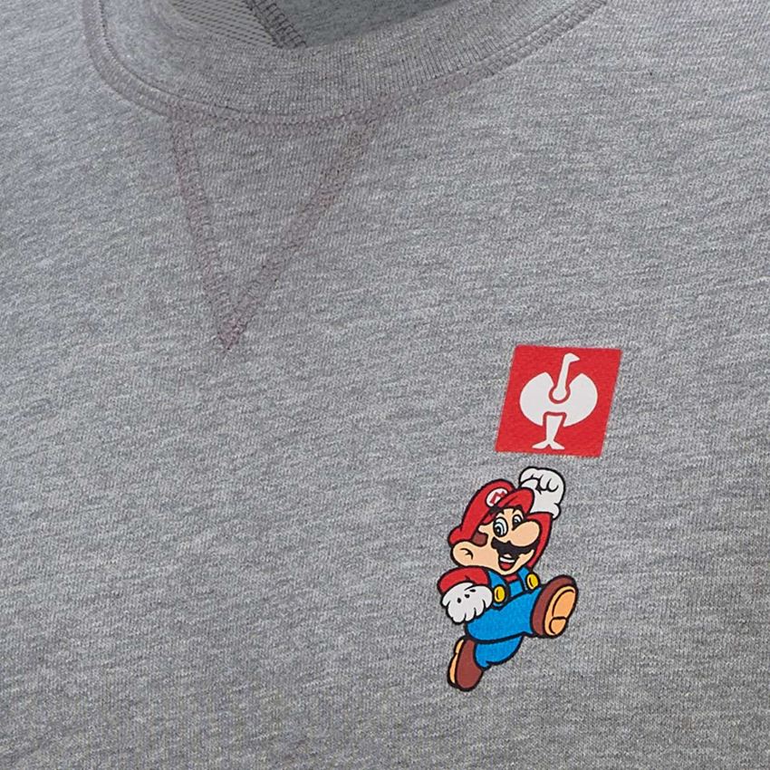 Koszulki | Pulower | Koszule: Super Mario Bluza, męska + szary melanżowy 2