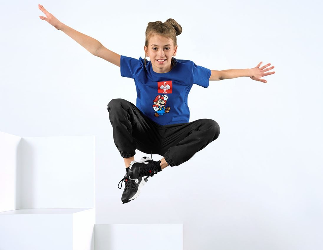 Koszulki | Pulower | Bluzki: Super Mario Koszulka, dziecięca + błękit alkaliczny 1