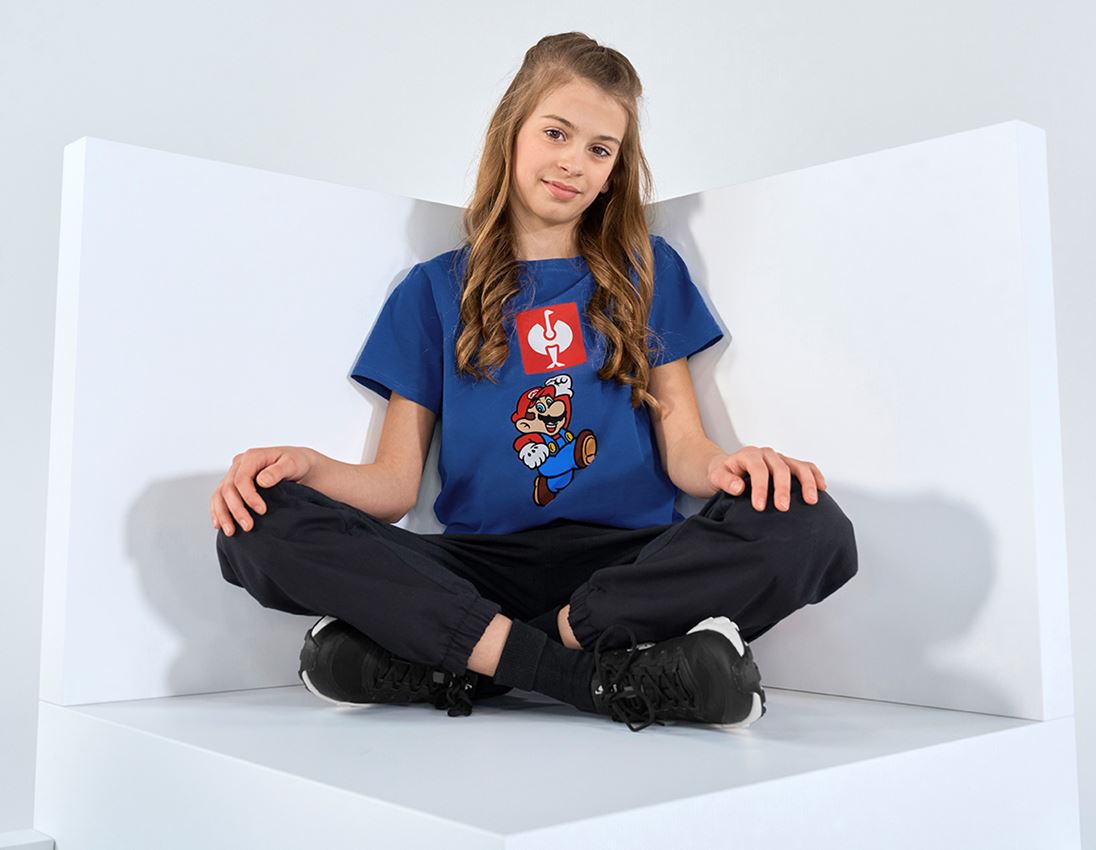 Koszulki | Pulower | Bluzki: Super Mario Koszulka, dziecięca + błękit alkaliczny