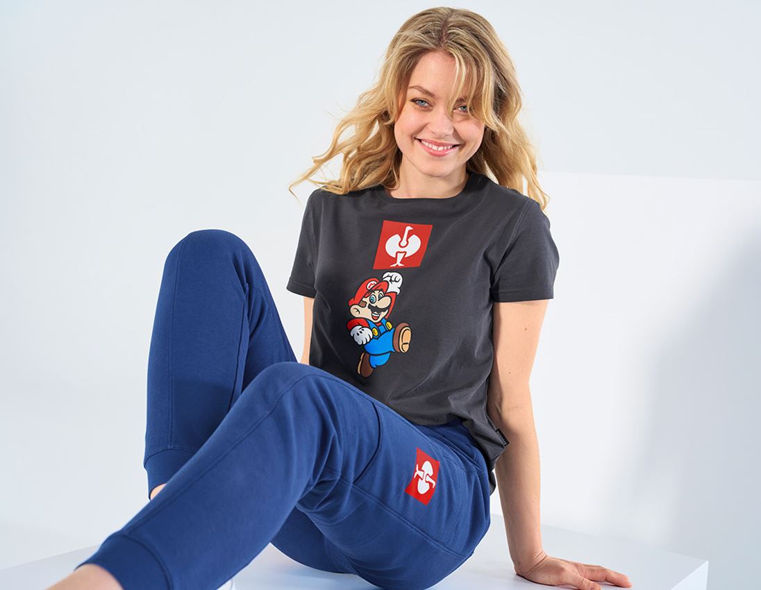 Koszulki | Pulower | Bluzki: Super Mario Koszulka, damska + antracytowy