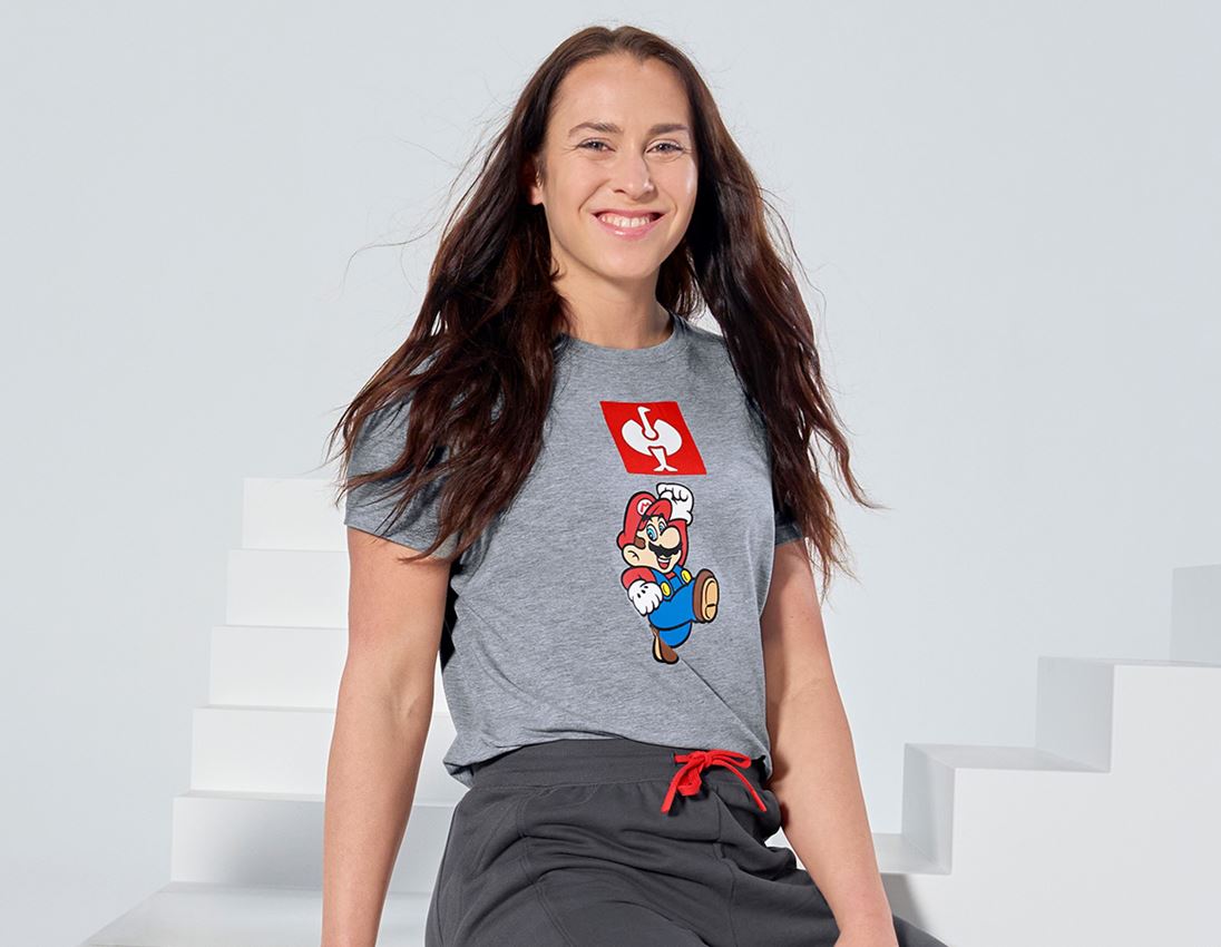 Współpraca: Super Mario Koszulka, damska + szary melanżowy