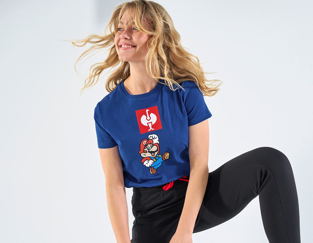 Koszulki | Pulower | Bluzki: Super Mario Koszulka, damska + błękit alkaliczny