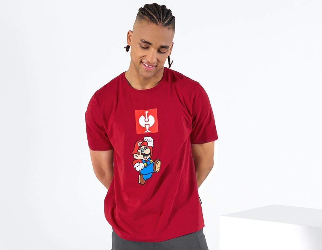 Współpraca: Super Mario Koszulka, męska + ognistoczerwony