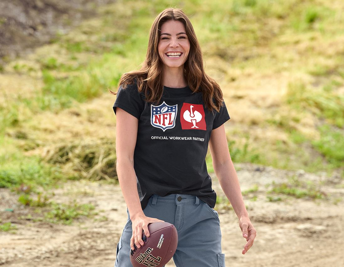 Współpraca: NFL T-Shirt cotton, ladies + czarny 1