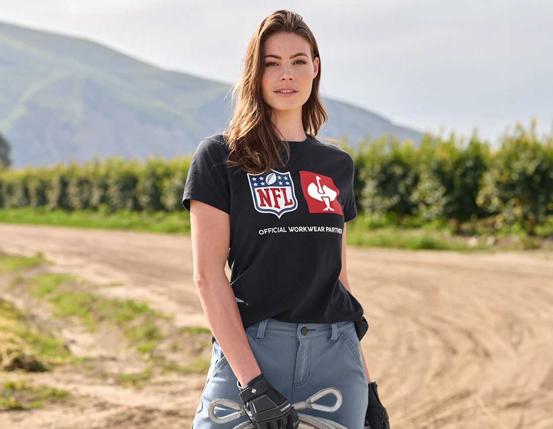 Współpraca: NFL T-Shirt cotton, ladies + czarny