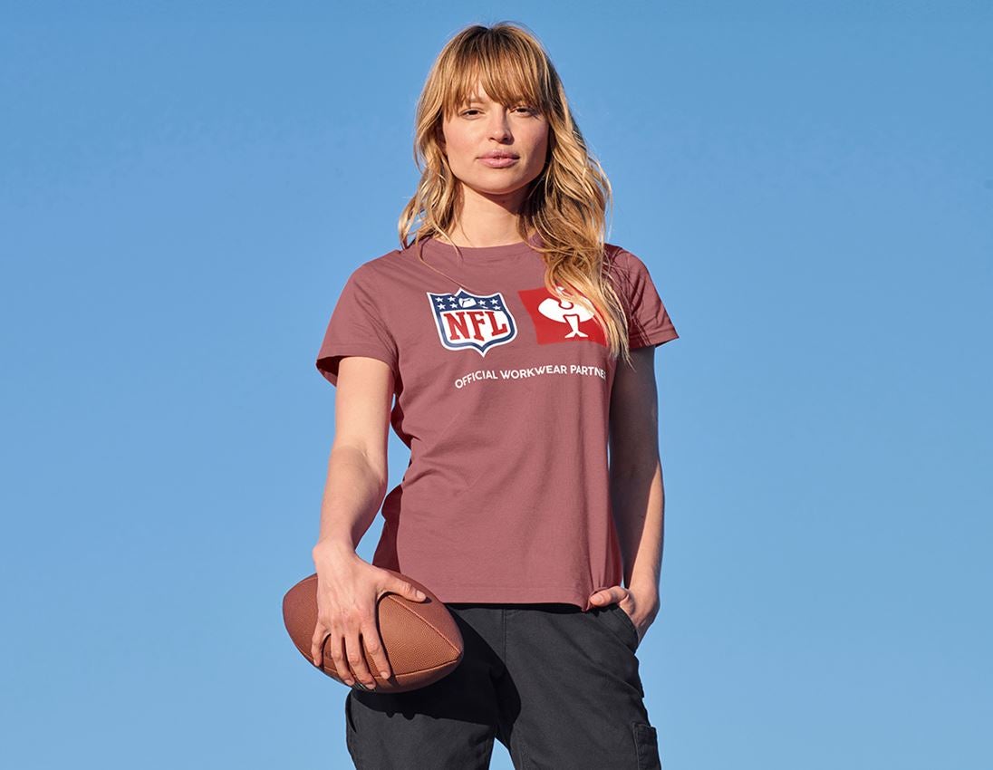 Współpraca: NFL T-Shirt cotton, ladies + czerwony tlenkowy