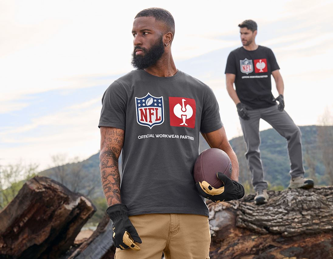 Współpraca: NFL T-Shirt cotton + karbonowym szary 1