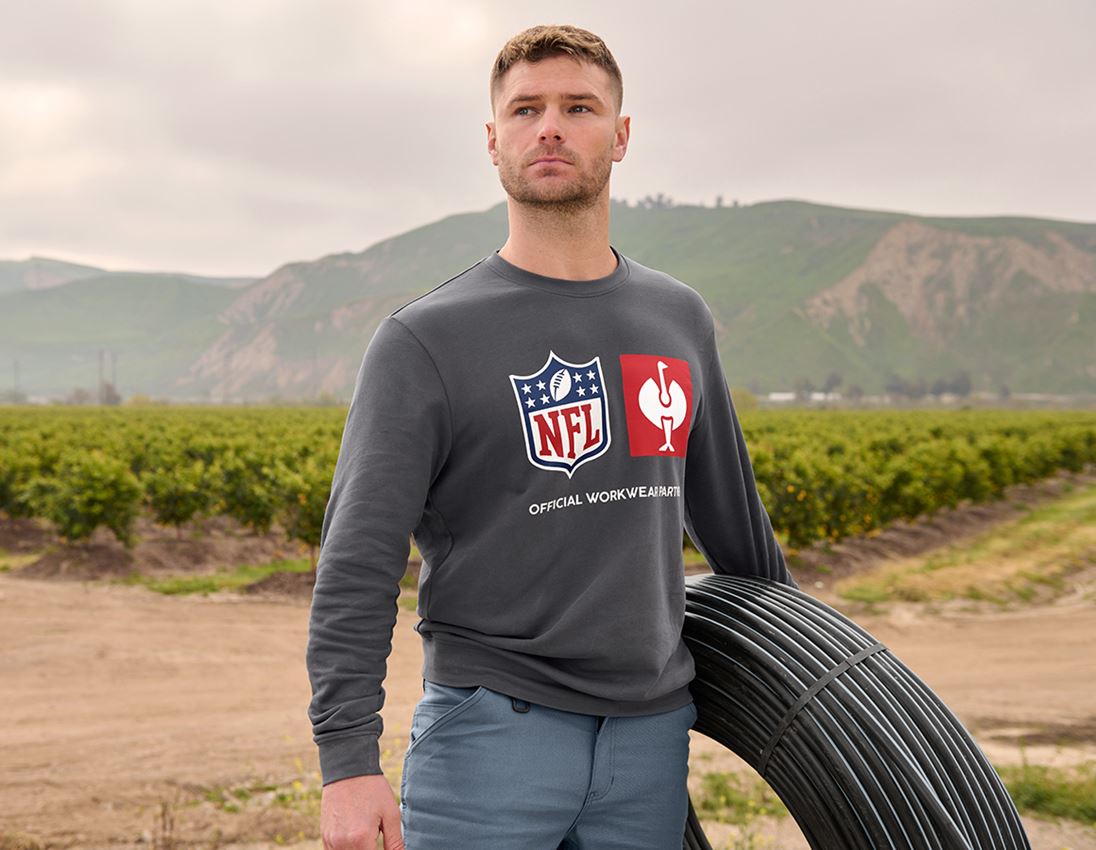 Współpraca: NFL Sweatshirt cotton + karbonowym szary 1