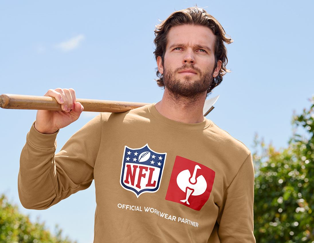 Współpraca: NFL Sweatshirt cotton + migdałowy brąz 2