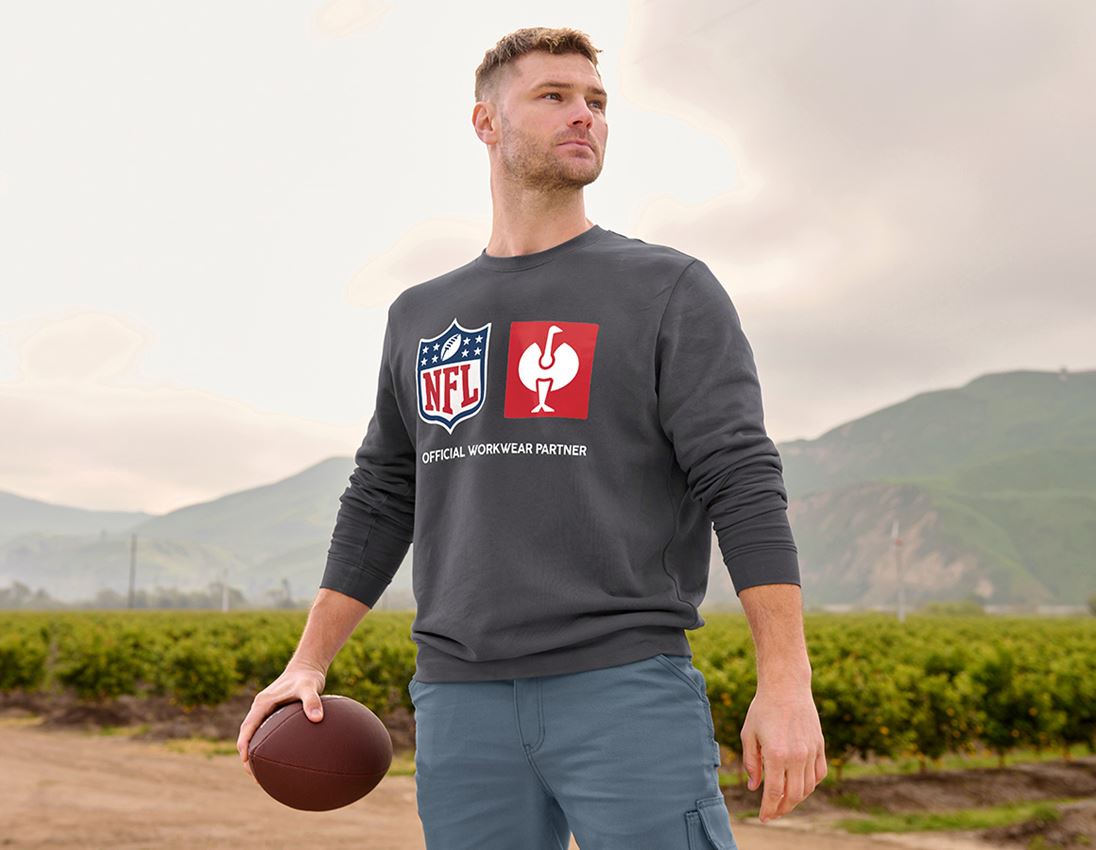 Współpraca: NFL Sweatshirt cotton + karbonowym szary