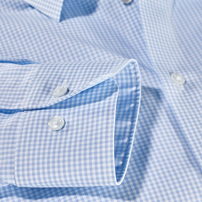Koszulki | Pulower | Koszule: e.s. Koszula biznesowa cotton stretch, slim fit + mroźny błękit w kratkę 3