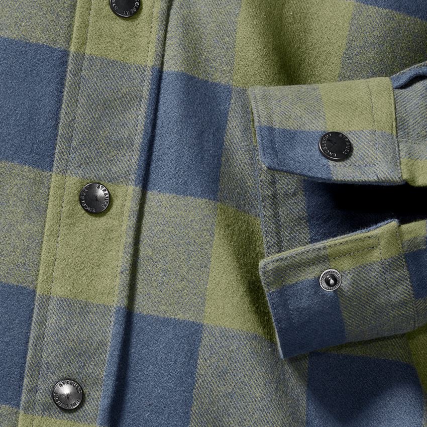 Koszulki | Pulower | Koszule: Koszula w kratkę e.s.iconic + górska zieleń/niebieski tlenkowy 2