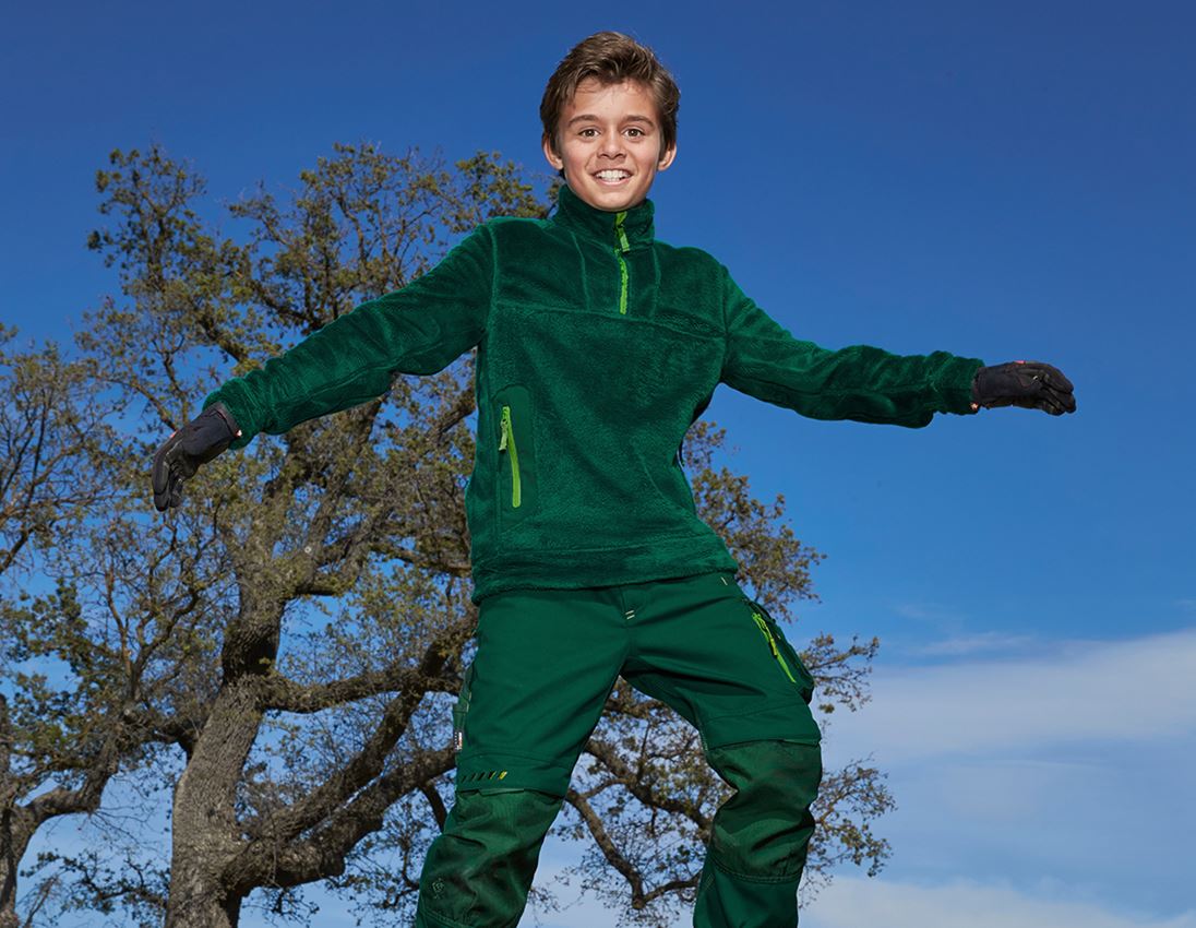 Koszulki | Pulower | Bluzki: Bluza Troyer highloft e.s.motion 2020, dziecięca + zielony/zielony morski 1