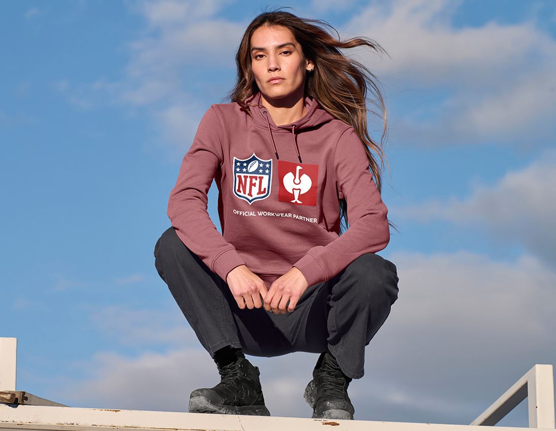 Współpraca: NFL Hoodie cotton, ladies + czerwony tlenkowy 1