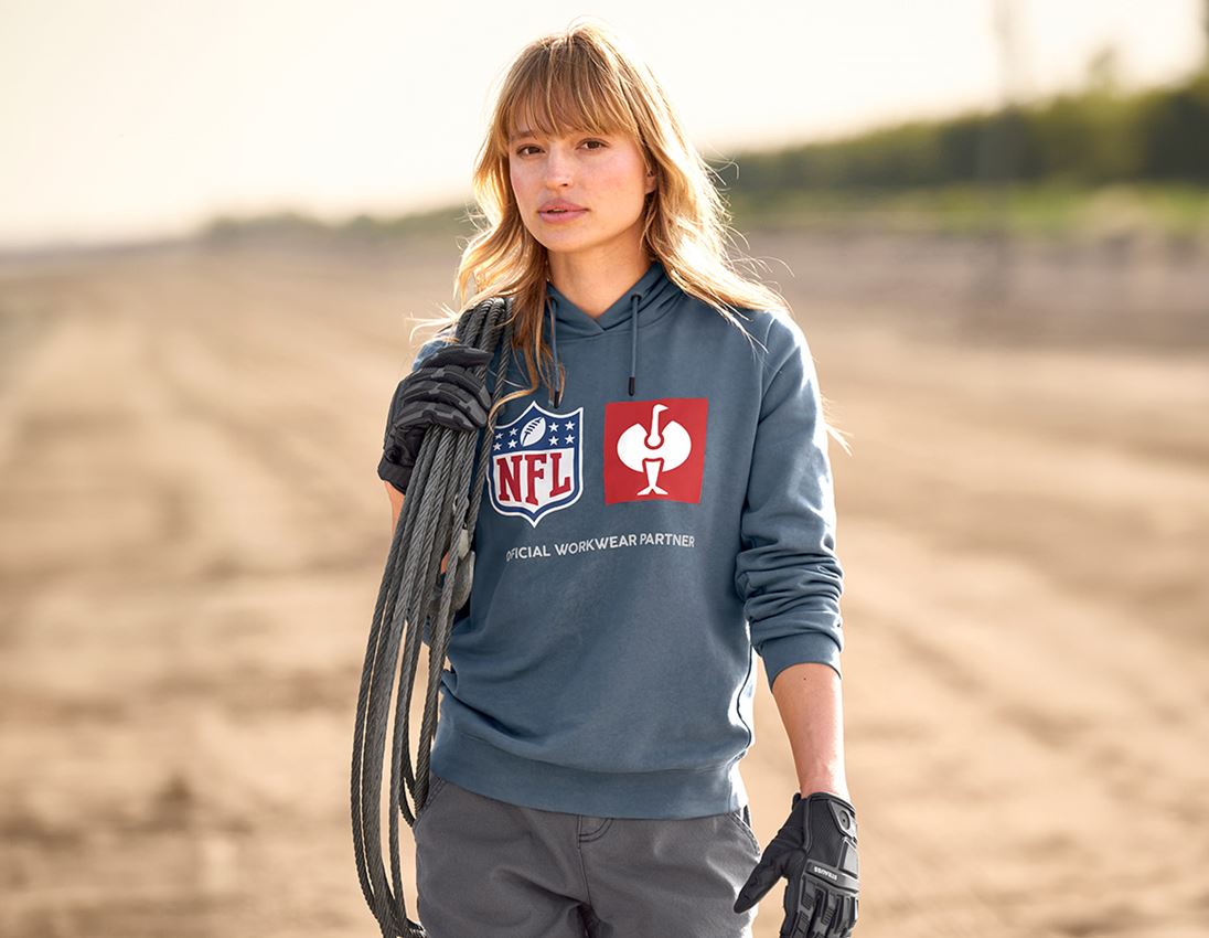 Współpraca: NFL Hoodie cotton, ladies + niebieski tlenkowy