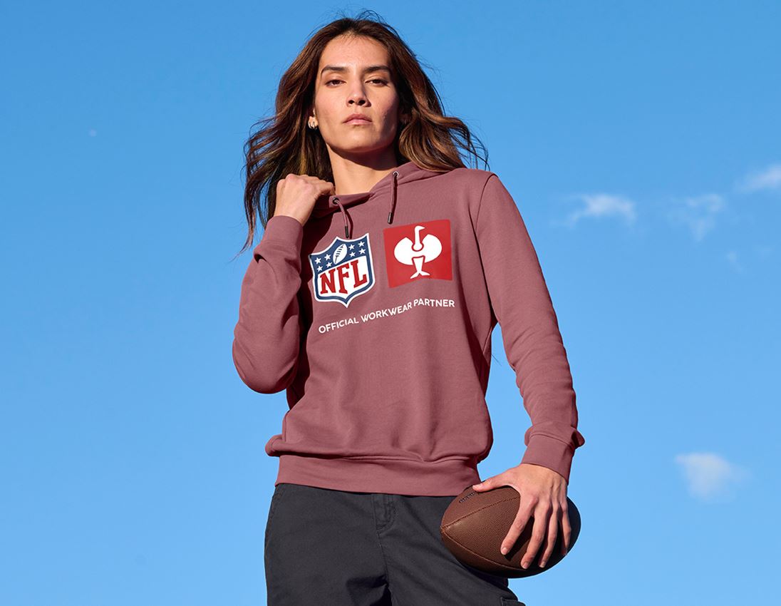 Współpraca: NFL Hoodie cotton, ladies + czerwony tlenkowy