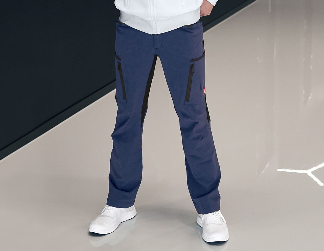 Spodnie robocze: Spodnie typu cargo e.s.vision stretch, męskie + niebieski marine