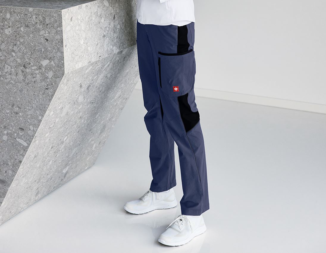 Spodnie robocze: Spodnie typu cargo e.s.vision stretch, damskie + niebieski marine
