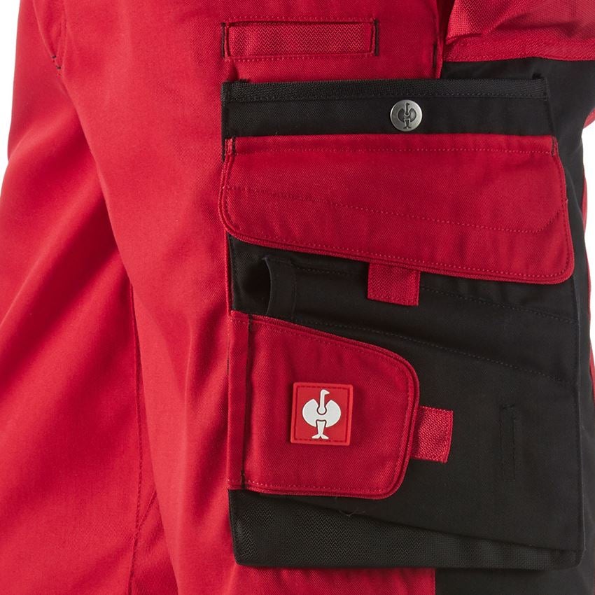 Spodnie robocze: Szorty e.s.motion + czerwony/czarny 2