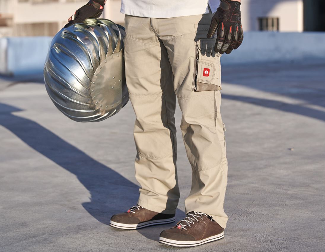 Spodnie robocze: Spodnie do pasa e.s.motion letnie + piaskowy/khaki/kamienny