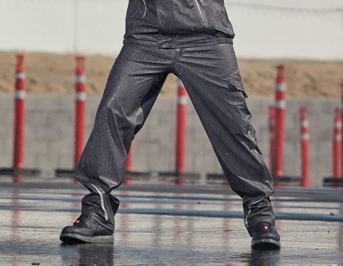 Spodnie robocze: Spodnie p.deszcz.do pasa e.s.motion 2020 superflex + antracytowy/platynowy