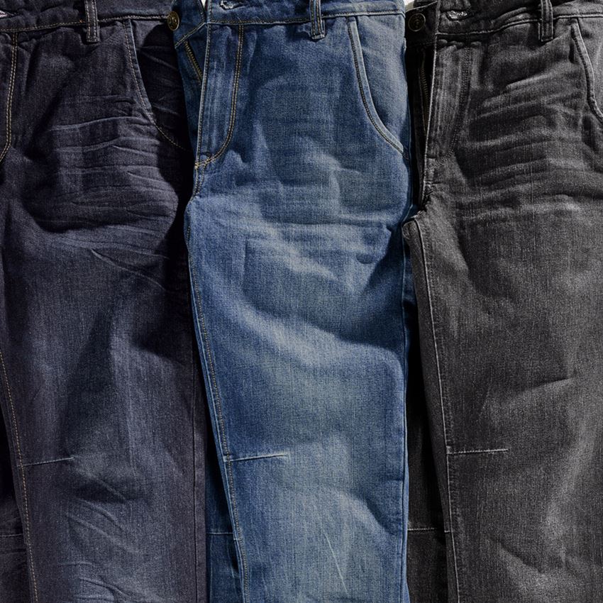 Spodnie robocze: e.s. Jeansy 5-kieszeniowe POWERdenim + darkwashed 2
