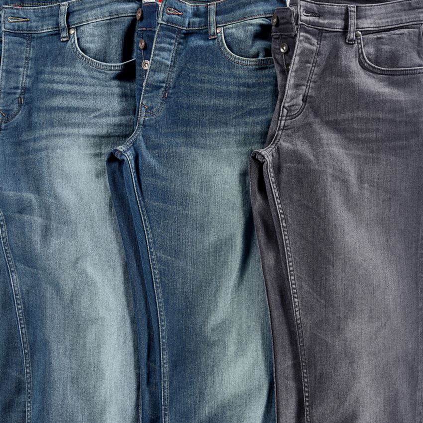 Spodnie robocze: e.s. Jeansy 5-kieszeniowe stretch, slim + graphitewashed 2