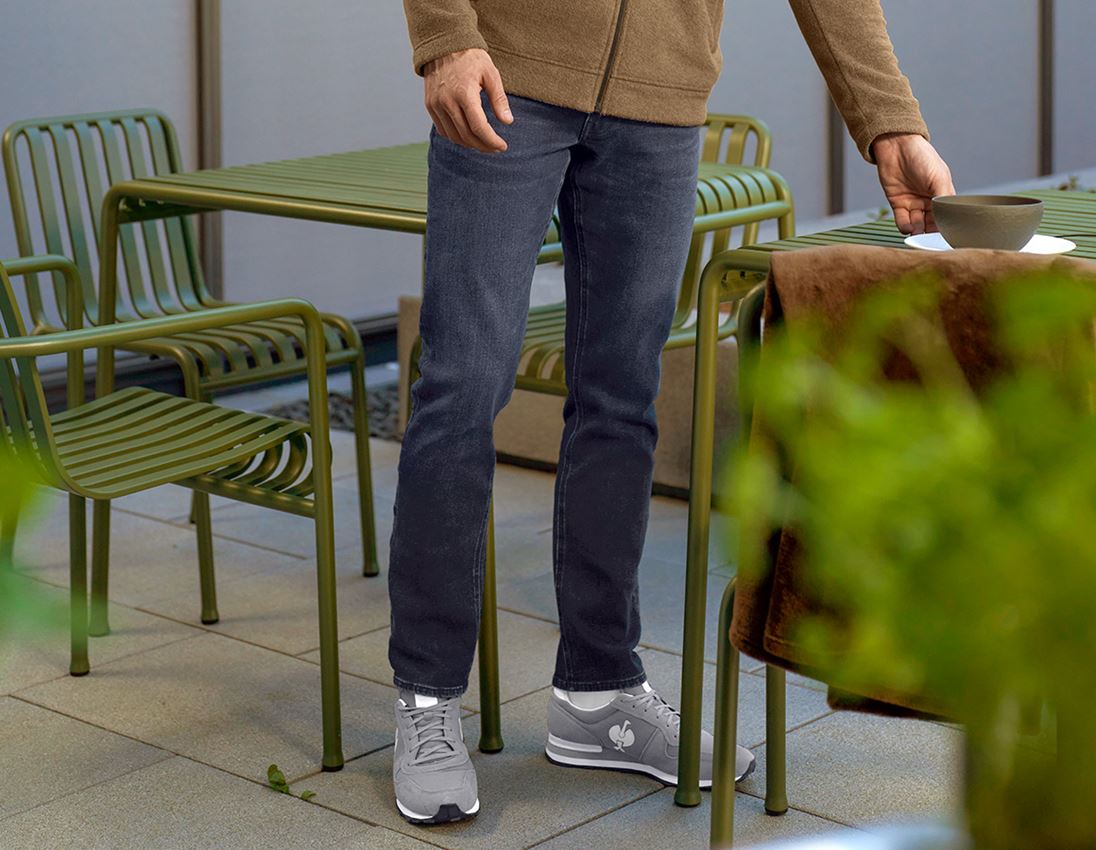 Spodnie robocze: e.s. Zimowe jeansy 5-kieszeniowe stretch + darkwashed