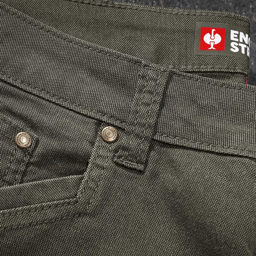 Spodnie robocze: Spodnie 5-kieszeniowe e.s.vintage + zielony kamuflażowy 2