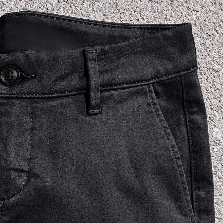 Spodnie robocze: 5-kieszeniowe spodnie robocze typu chino e.s.,dam. + czarny 2
