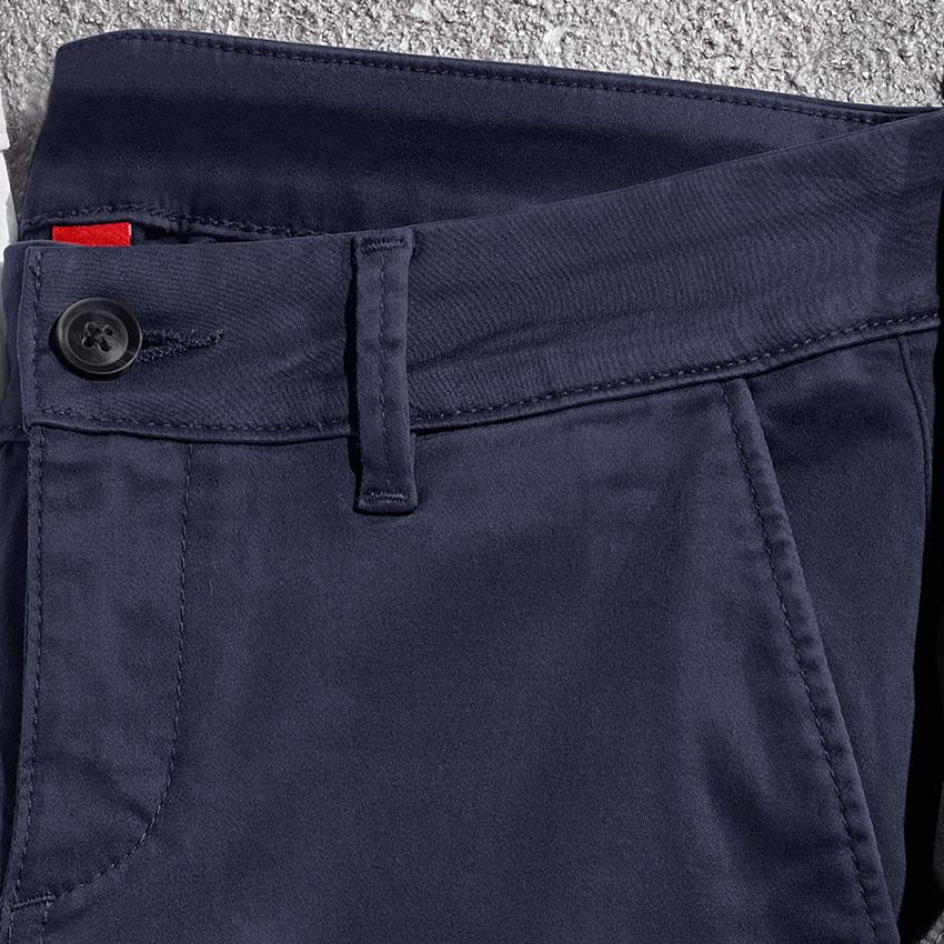 Spodnie robocze: 5-kieszeniowe spodnie robocze typu chino e.s.,dam. + granatowy 2