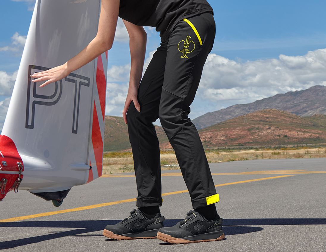 Spodnie robocze: Spodnie funkcyjne e.s.trail, damskie + czarny/żółty acid