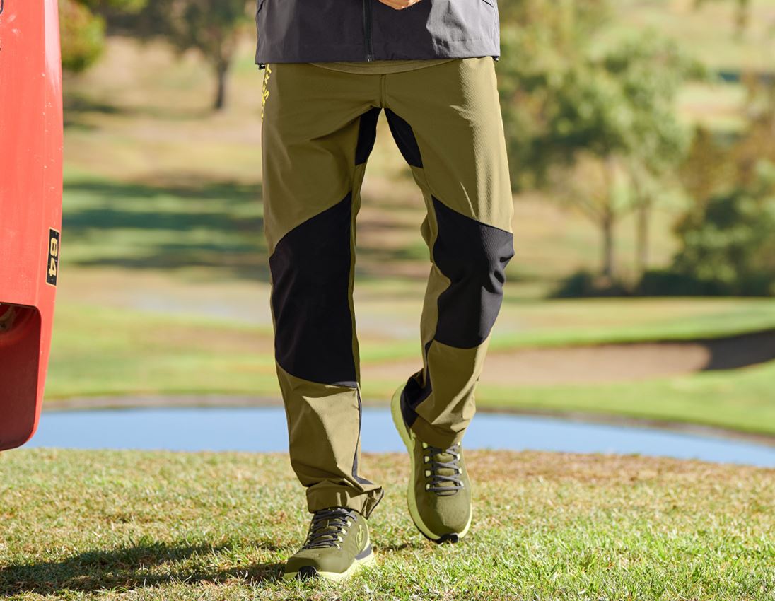 Spodnie robocze: Spodnie funkcyjne e.s.trail + zielony jałowcowy/zielony limonkowy