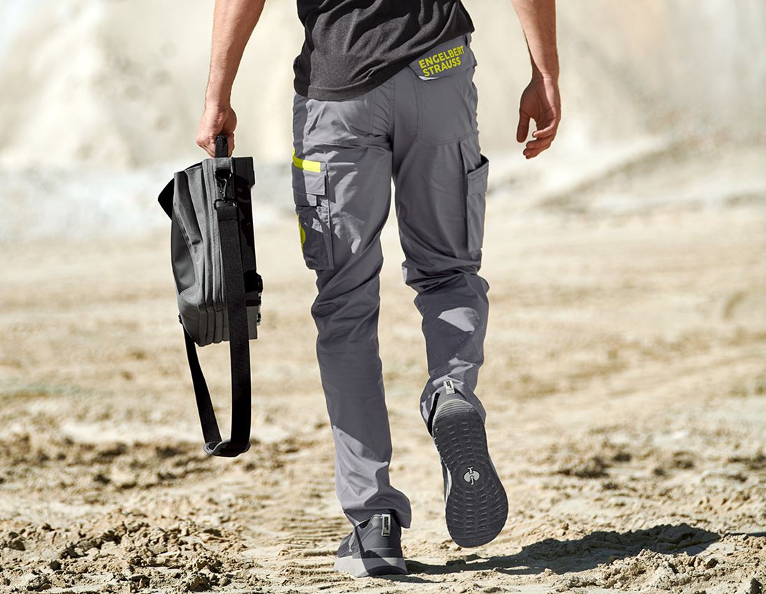 Spodnie robocze: Spodnie typu cargo e.s.trail + szary bazaltowy/żółty acid 1