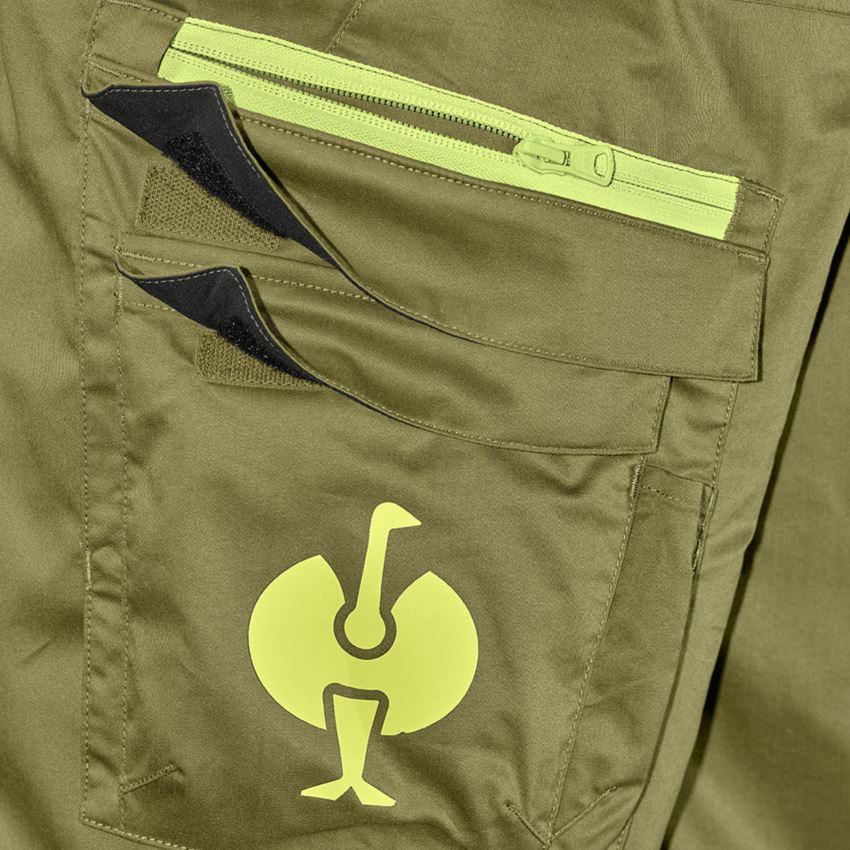 Spodnie robocze: Spodnie typu cargo e.s.trail + zielony jałowcowy/zielony limonkowy 2