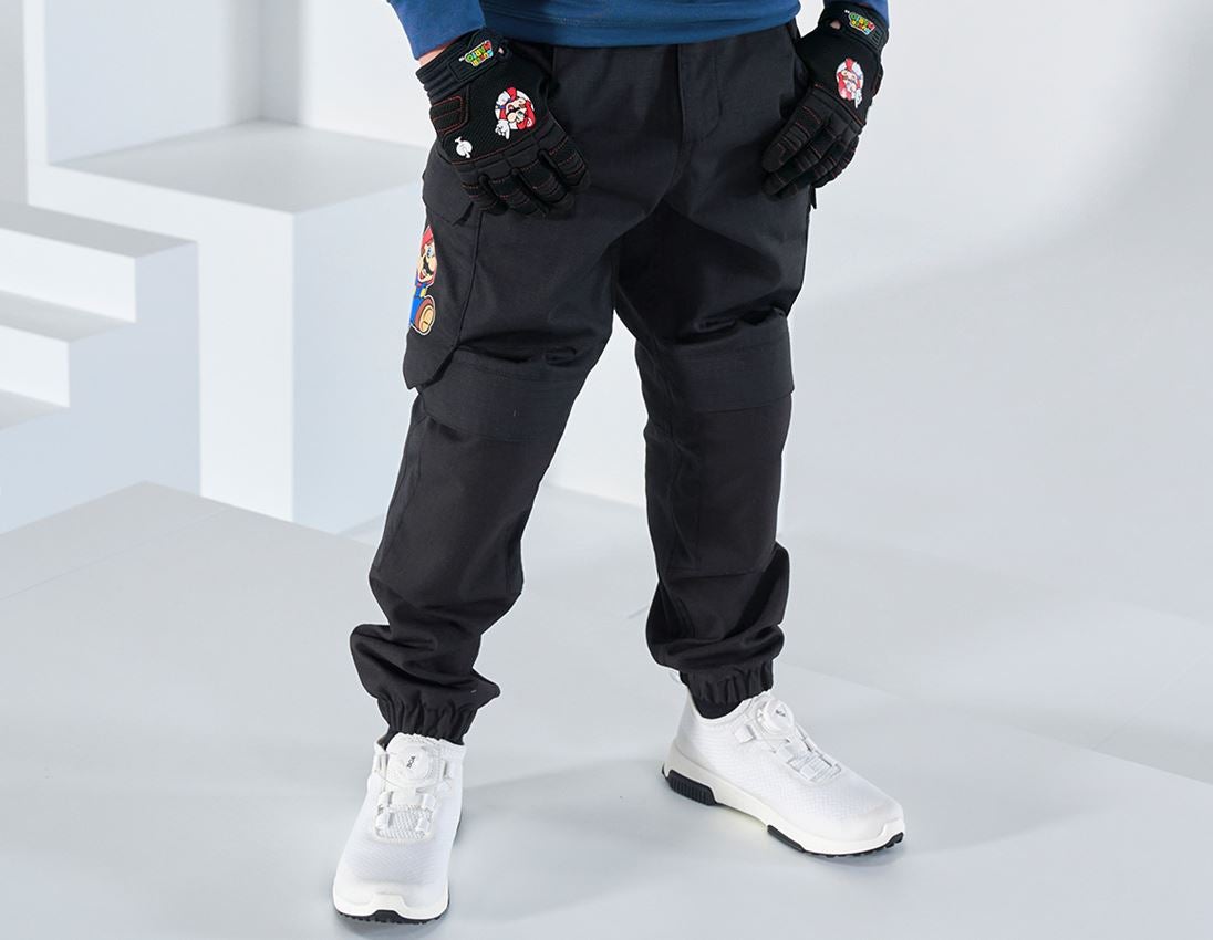 Spodnie: Super Mario Spodnie cargo, dziecięce + czarny