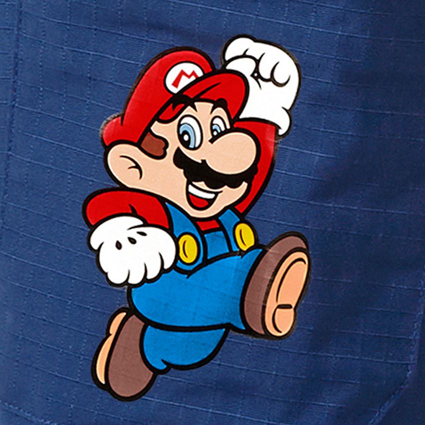 Szorty: Super Mario szorty typu cargo, dziecięce + błękit alkaliczny 2