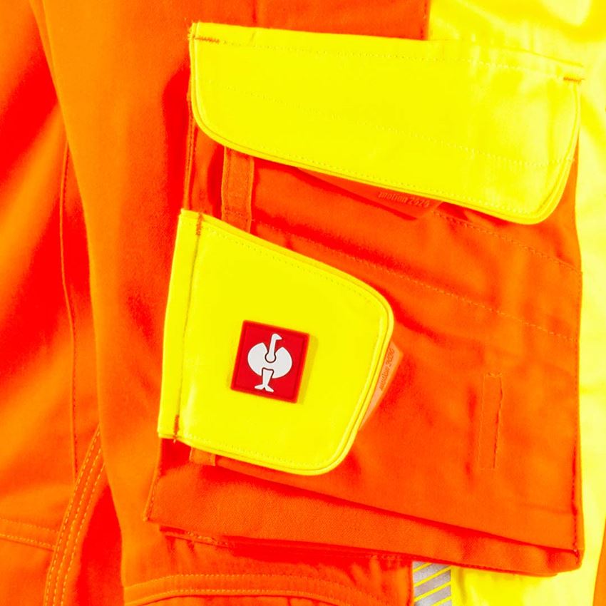 Spodnie robocze: Spodnie do pasa ostrzeg. e.s.motion 2020 zimowe + pomarańczowy ostrzegawczy/żółty ostrzegawczy 2